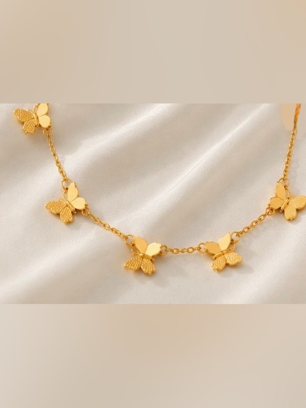 Gold Butterfly Chain Necklace - Picture 3 of 4